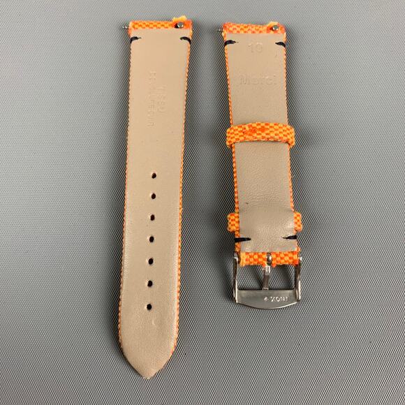 MERCI Orange Yellow Checkered Watch Band - Picture 3 of 5